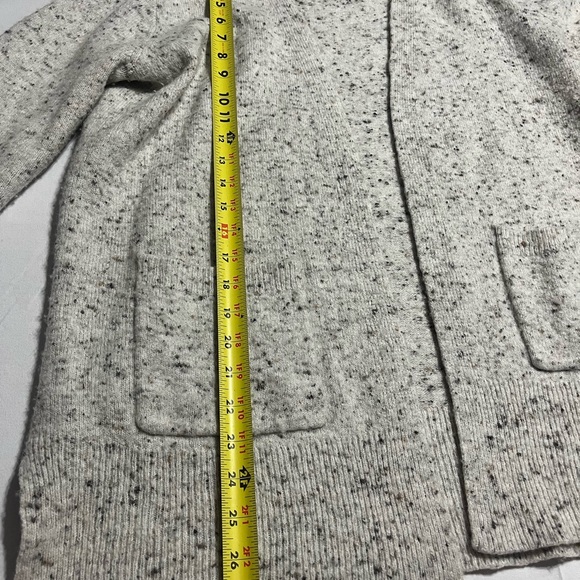 Madewell Donegal Kent Cardigan Sweater Medium Wool Blend Long Coziest Yarn Cream - Picture 6 of 7